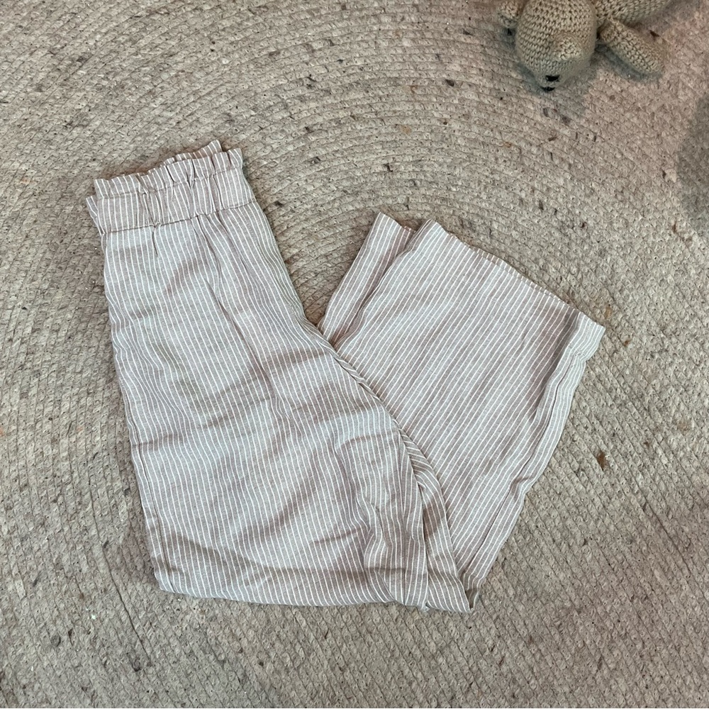 Laundry linen blend striped pants